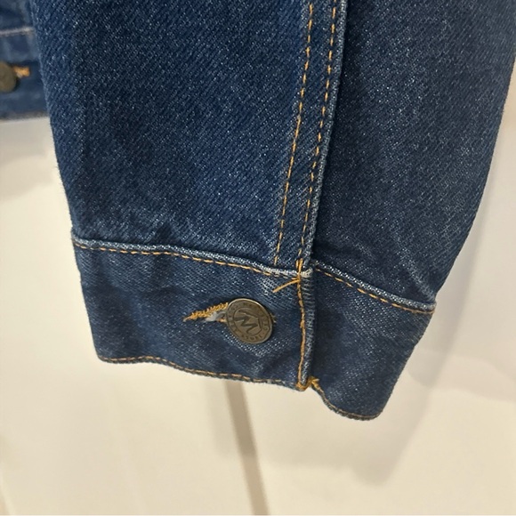 Marlboro Country store Men's Blue Denim Jacket with Brown leather Collar size M - Picture 4 of 8